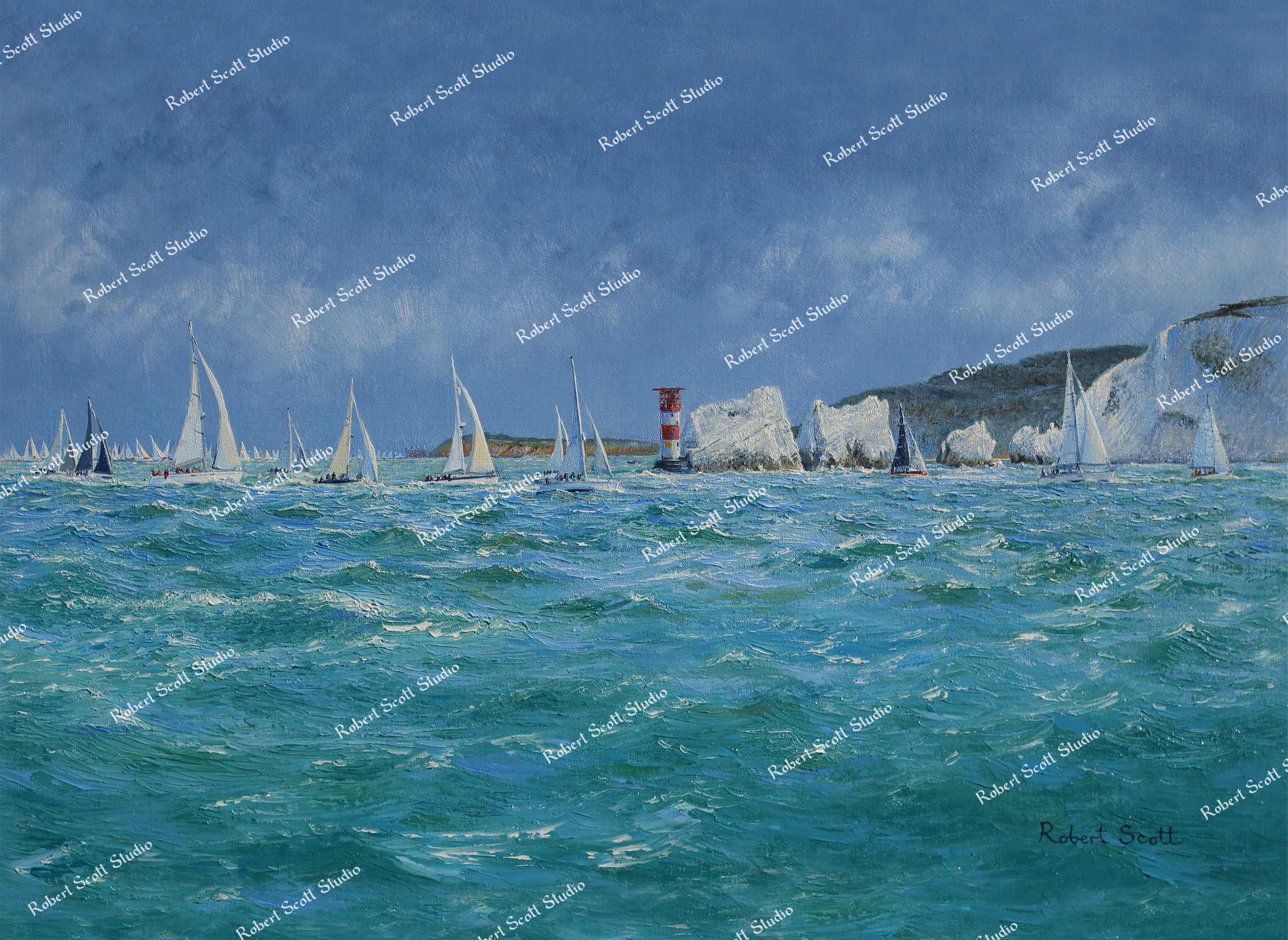 Rounding The Needles (Round The Island Race)