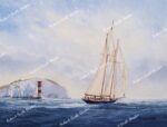 Mariette, Gaff Schooner, Rounding the Needles