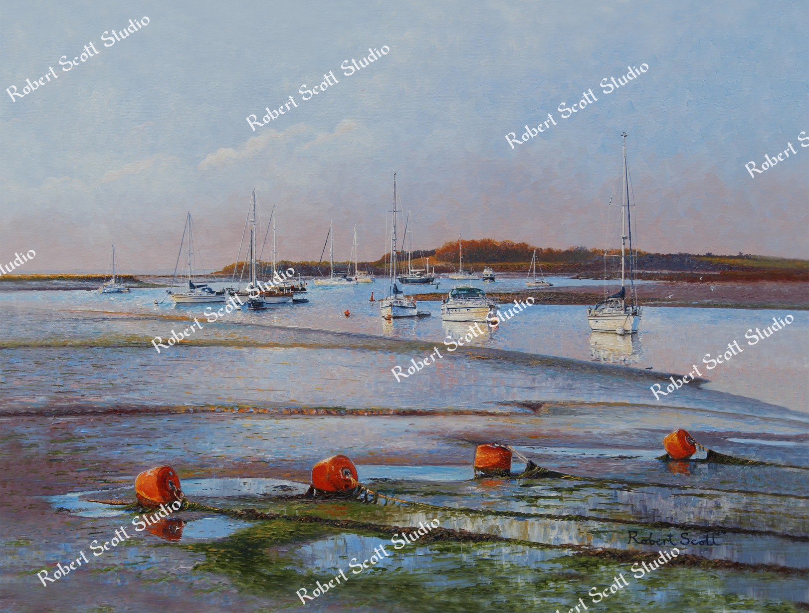Newtown Creek Moorings (view from Hamstead Jetty)