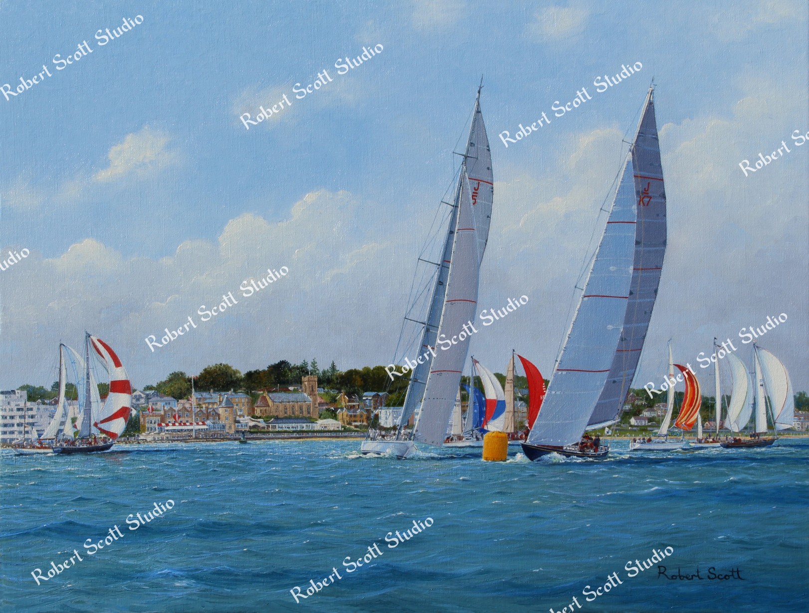 Racing Off Cowes (J5 and JK7)
